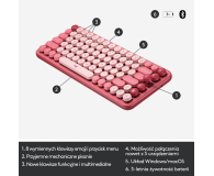 LOGITECH POP KEYS Coral Rose US INTL - 716622 - zdjęcie 9